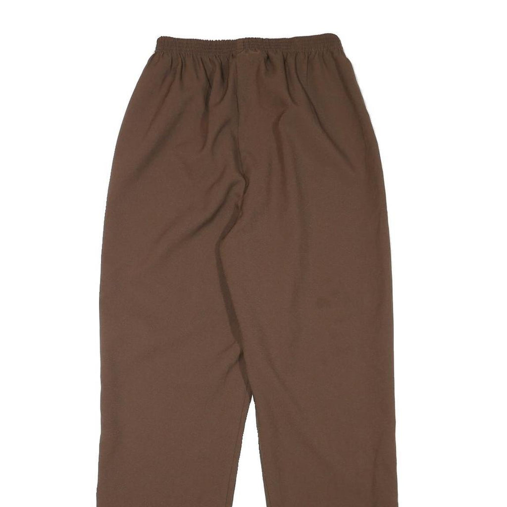 HABAND Womens Polyester Blend Brown Relaxed Straight Trousers W24 L28 Casual