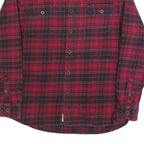 JACHS Mens Red & Black Check Shirt S Classic Fit Cotton Blend Casual Button-Up
