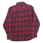 JACHS Mens Red & Black Check Shirt S Classic Fit Cotton Blend Casual Button-Up