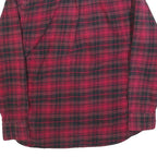 JACHS Mens Red & Black Check Shirt S Classic Fit Cotton Blend Casual Button-Up