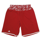 ADIDAS Mens Red Casual Sports Shorts L W28 Polyester Printed Waistband
