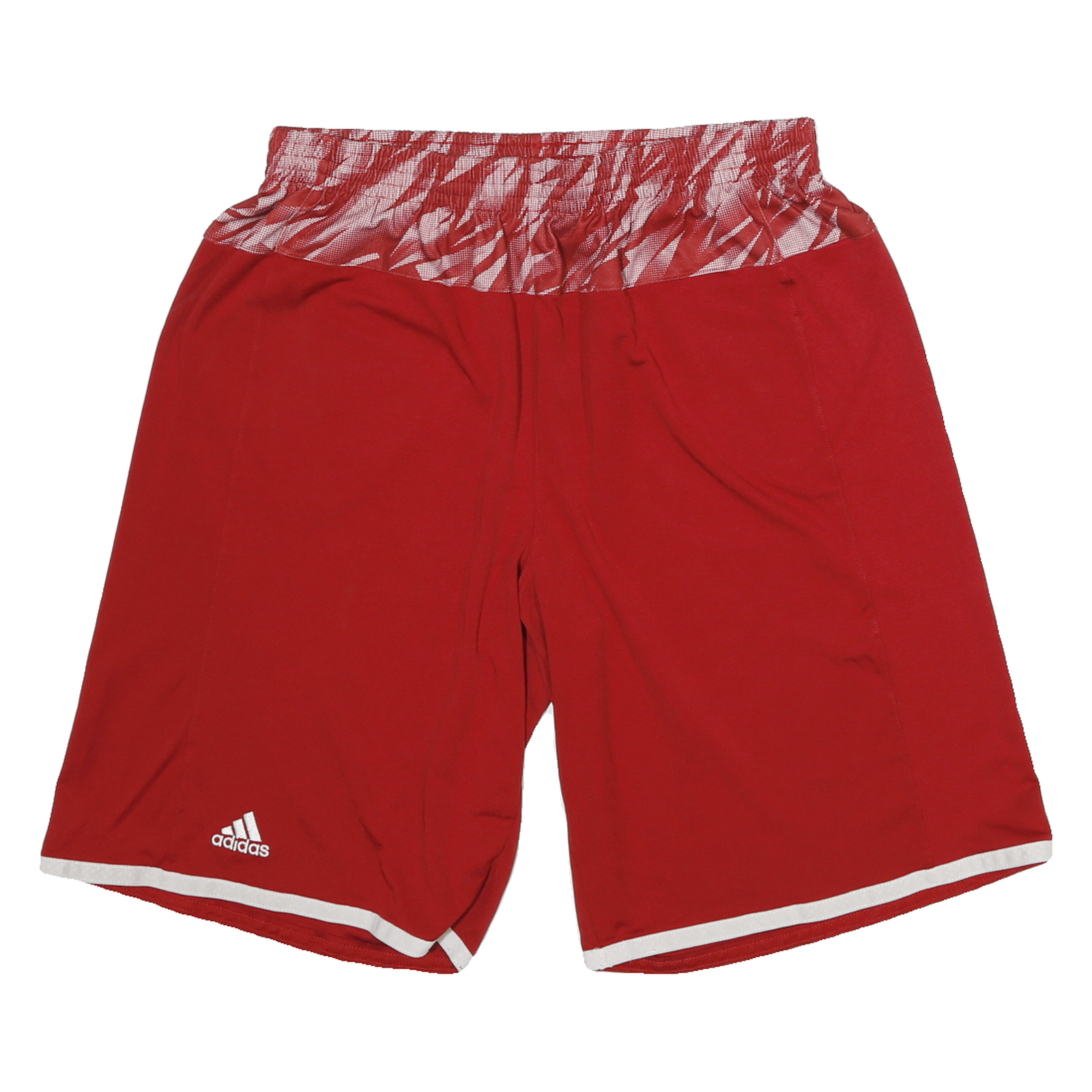 ADIDAS Mens Red Casual Sports Shorts L W28 Polyester Printed Waistband
