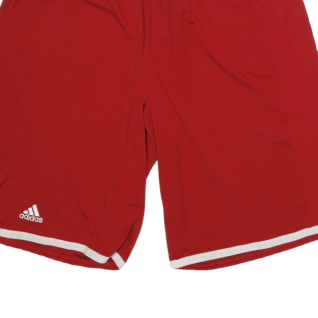 ADIDAS Mens Red Casual Sports Shorts L W28 Polyester Printed Waistband