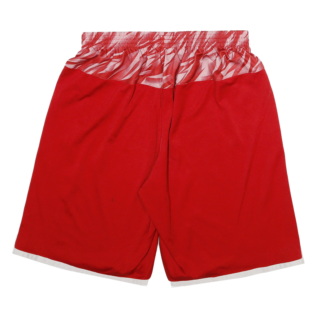 ADIDAS Mens Red Casual Sports Shorts L W28 Polyester Printed Waistband