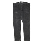 DICKIES Mens Regular Fit Black Denim Jeans W42 L32 Cotton Blend Zip