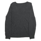 TOMMY HILFIGER Mens Charcoal Grey Patterned V-Neck Basic Knit 2XL Jumper Cotton