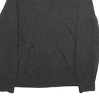 TOMMY HILFIGER Mens Charcoal Grey Patterned V-Neck Basic Knit 2XL Jumper Cotton