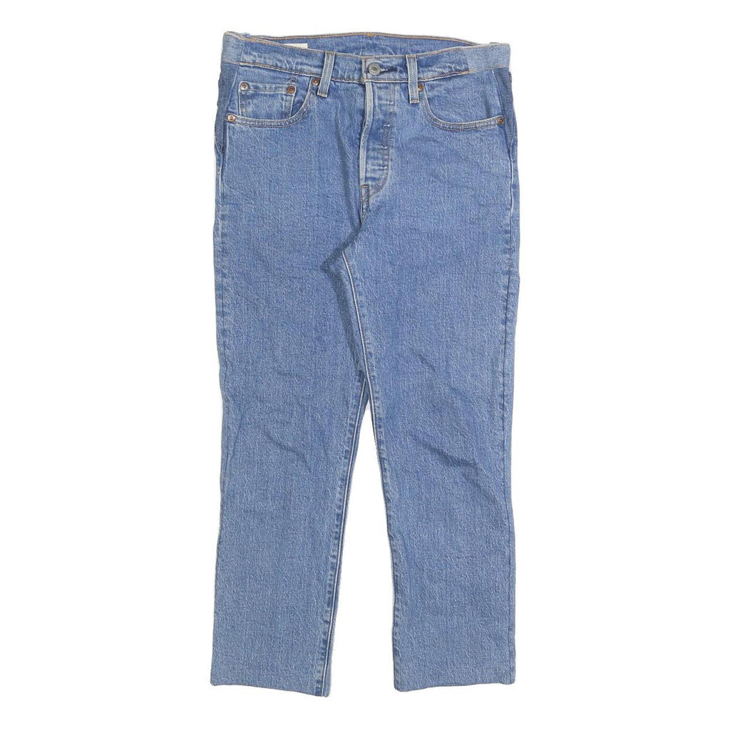 LEVI'S Womens Regular Blue Denim Light Jeans W30 L23 Classic Cotton Blend Zip