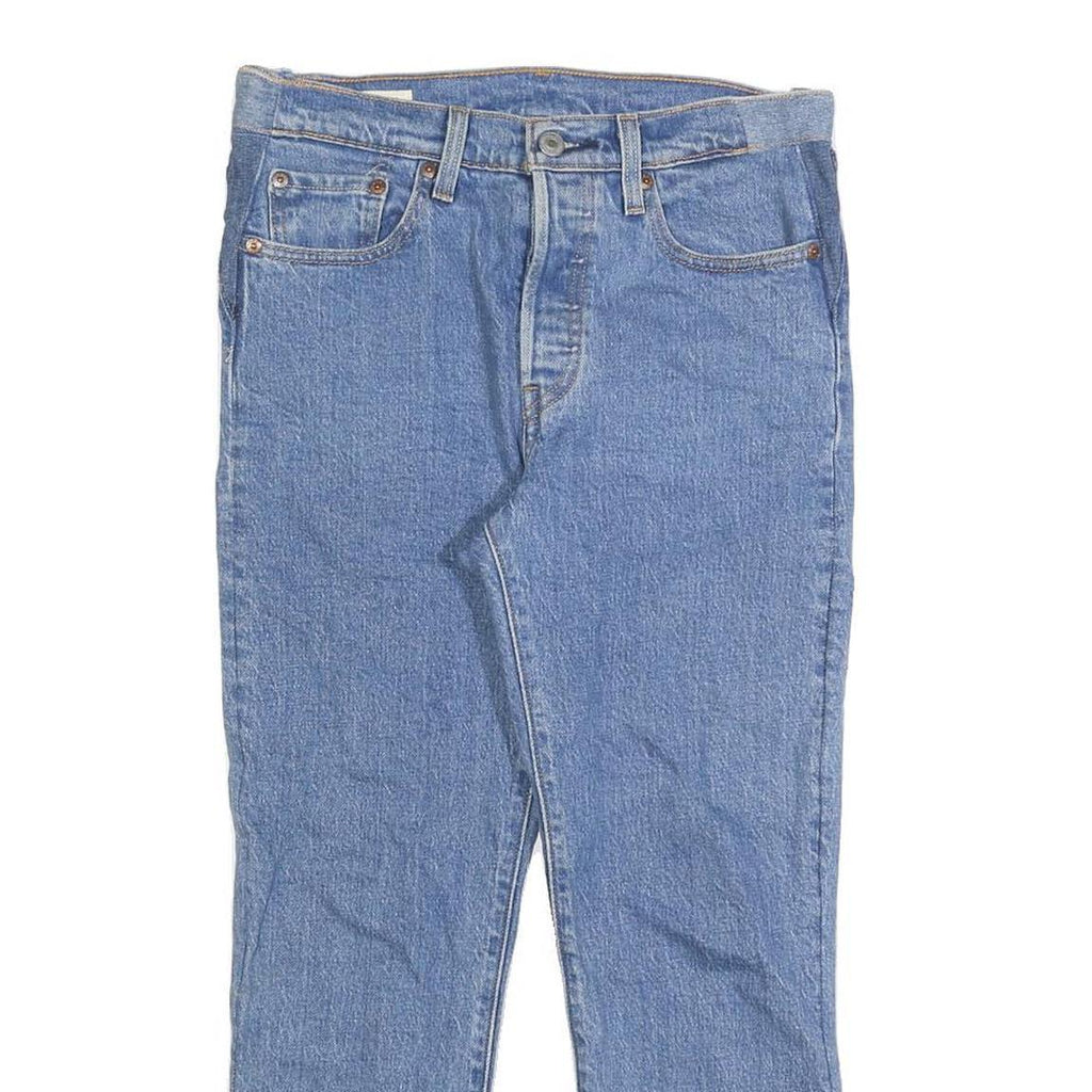 LEVI'S Womens Regular Blue Denim Light Jeans W30 L23 Classic Cotton Blend Zip