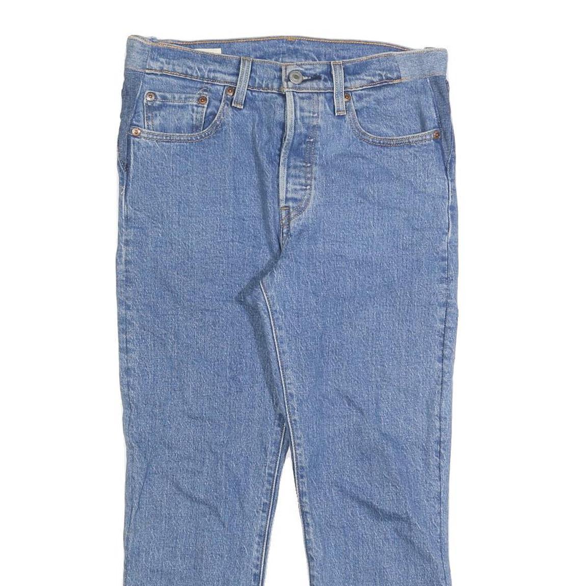 LEVI'S Womens Regular Blue Denim Light Jeans W30 L23 Classic Cotton Blend Zip