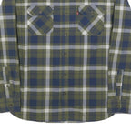 LEVI'S Mens Blue & Green Check Shirt M Cotton Blend Casual Long Sleeve Button
