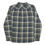 LEVI'S Mens Blue & Green Check Shirt M Cotton Blend Casual Long Sleeve Button