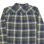 LEVI'S Mens Blue & Green Check Shirt M Cotton Blend Casual Long Sleeve Button