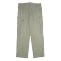 CHAMPION Mens Cotton Beige Regular Fit Cargo Trousers W36 L32 Casual Utility