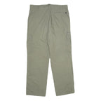 CHAMPION Mens Cotton Beige Regular Fit Cargo Trousers W36 L32 Casual Utility