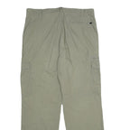 CHAMPION Mens Cotton Beige Regular Fit Cargo Trousers W36 L32 Casual Utility