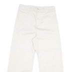 Womens White Regular Fit Straight Cotton Jeans W31 L26 Zip Closure Casual