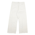 Womens White Regular Fit Straight Cotton Jeans W31 L26 Zip Closure Casual