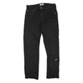 LEVI'S 501 Mens Black Regular Straight Denim W30 L29 Button Cotton Blend Jeans