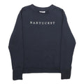 CHAMPION Womens Navy Blue Nantucket Crew Neck M Cotton Blend Sweatshirt