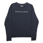 CHAMPION Womens Navy Blue Nantucket Crew Neck M Cotton Blend Sweatshirt