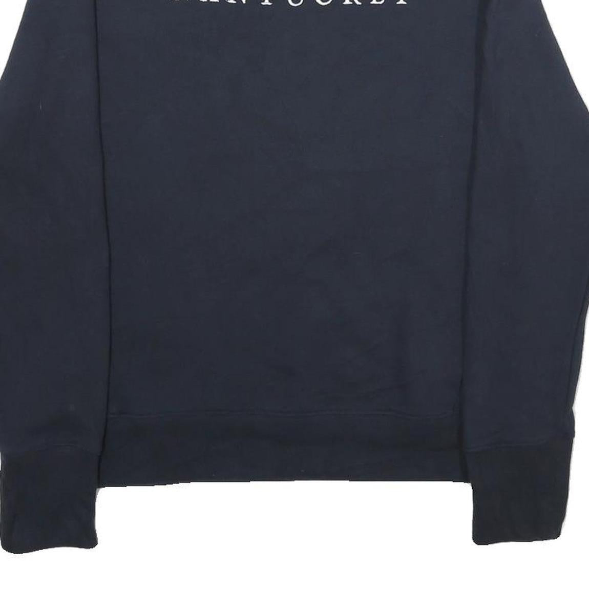 CHAMPION Womens Navy Blue Nantucket Crew Neck M Cotton Blend Sweatshirt