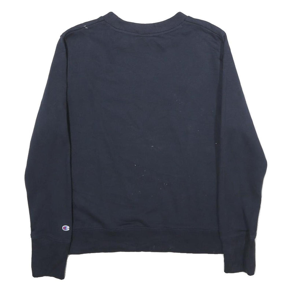 CHAMPION Womens Navy Blue Nantucket Crew Neck M Cotton Blend Sweatshirt