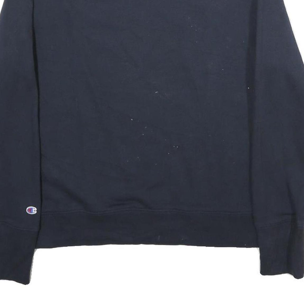 CHAMPION Womens Navy Blue Nantucket Crew Neck M Cotton Blend Sweatshirt