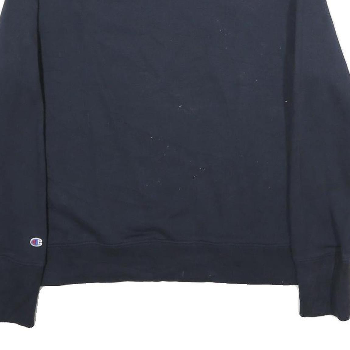 CHAMPION Womens Navy Blue Nantucket Crew Neck M Cotton Blend Sweatshirt