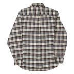 JACHS Mens Brown & Grey Check Shirt L Button Down Cotton Blend Casual Shirt