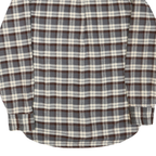 JACHS Mens Brown & Grey Check Shirt L Button Down Cotton Blend Casual Shirt