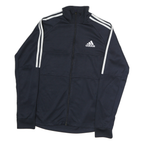 ADIDAS Mens Navy Blue Jacket M Polyester Zip Athletic Sportswear