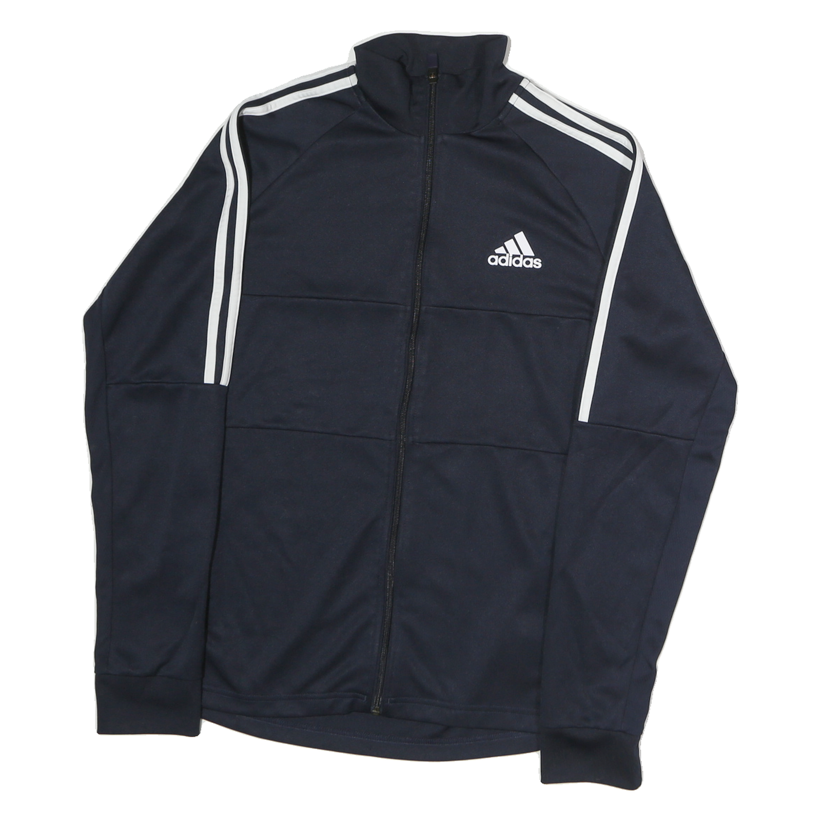 ADIDAS Mens Navy Blue Jacket M Polyester Zip Athletic Sportswear