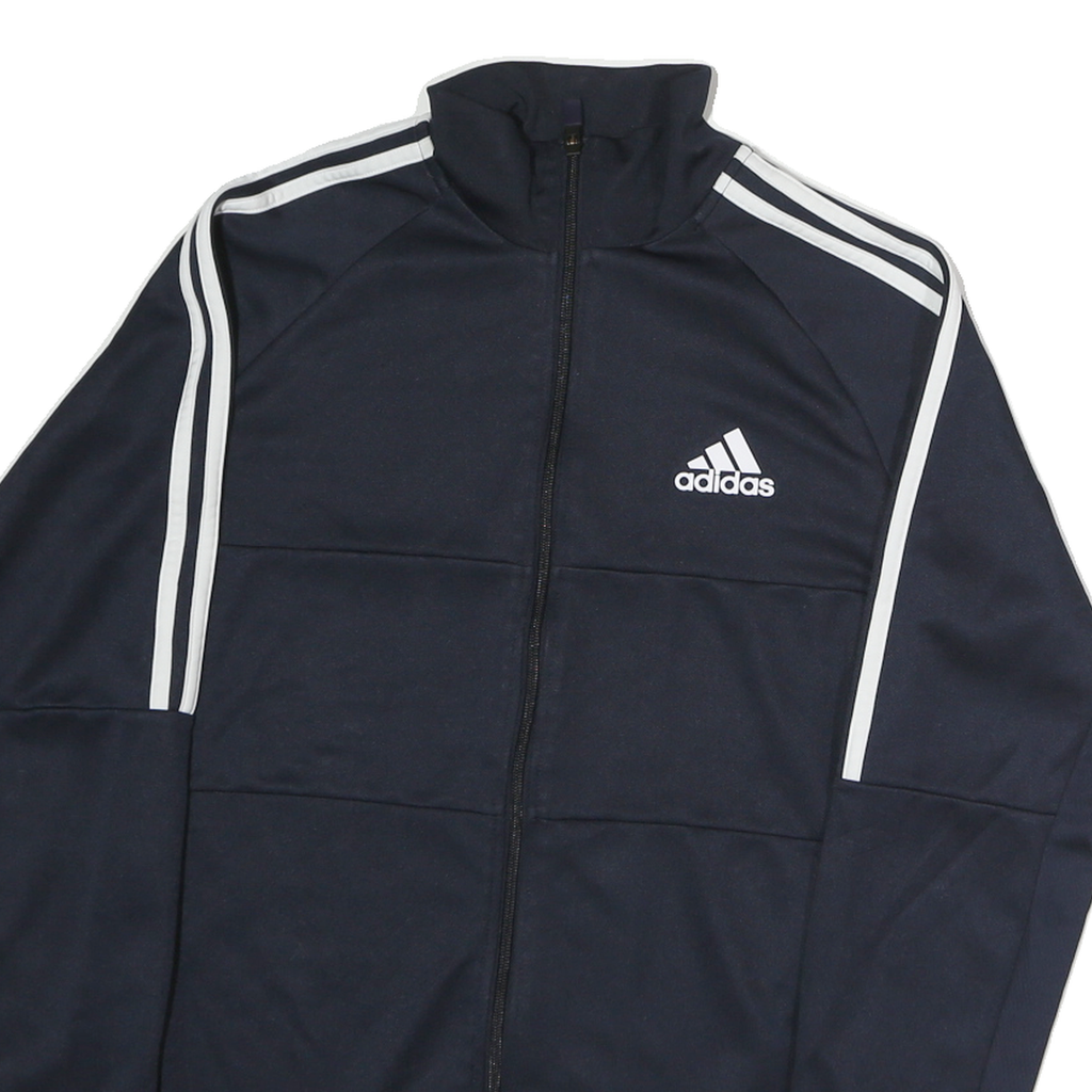 ADIDAS Mens Navy Blue Jacket M Polyester Zip Athletic Sportswear
