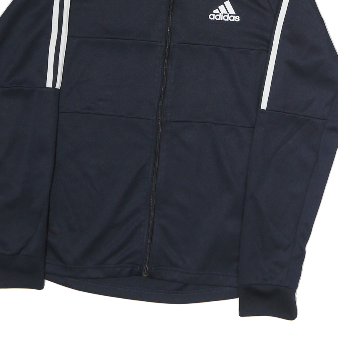 ADIDAS Mens Navy Blue Jacket M Polyester Zip Athletic Sportswear