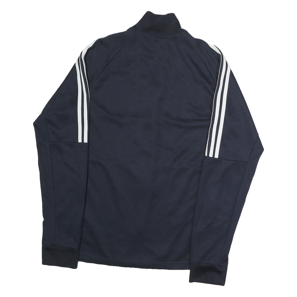 ADIDAS Mens Navy Blue Jacket M Polyester Zip Athletic Sportswear