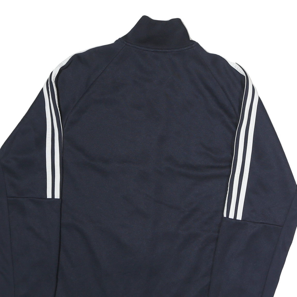 ADIDAS Mens Navy Blue Jacket M Polyester Zip Athletic Sportswear