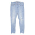 LEVI'S 710 Super Skinny Womens Jeans Blue Slim Denim Light W28 L28 Distressed