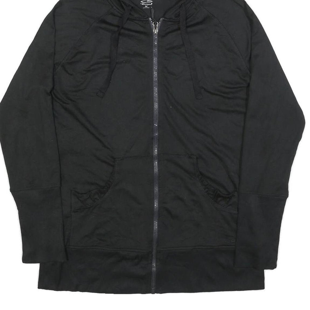 CHAMPION Womens Black Zip Up Hoodie M Casual Athletic Sportswear Jacket