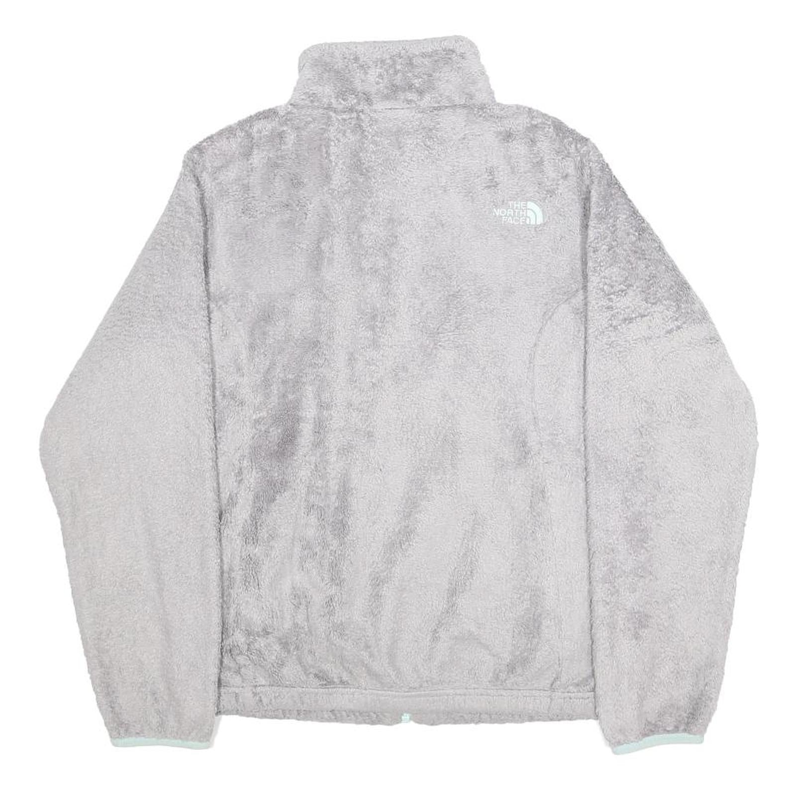 THE NORTH FACE Girls Grey Fleece Jacket XL Polyester Soft Warm Casual Outerwear