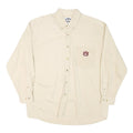 VESI Mens Cream Auburn University Button-Down Cotton Blend Shirt L Casual