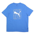 PUMA Mens Blue Graphic T-Shirt XL Short Sleeve Crew Neck Sportswear Casual