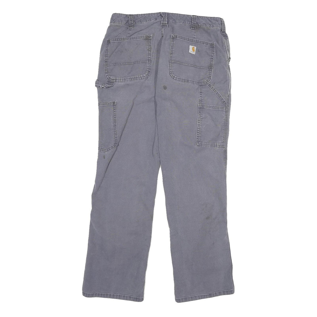 CARHARTT Womens Cotton Blend Blue Regular Straight Trousers W30 L29 Workwear