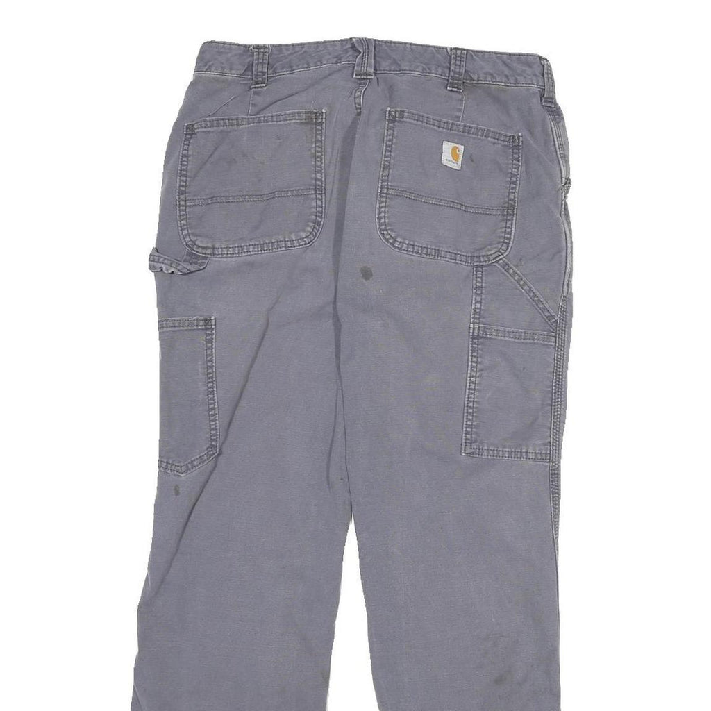 CARHARTT Womens Cotton Blend Blue Regular Straight Trousers W30 L29 Workwear