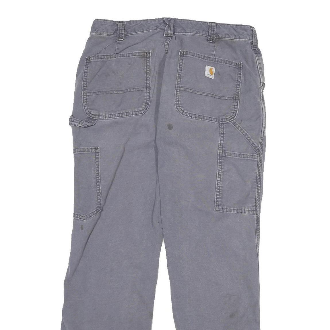 CARHARTT Womens Cotton Blend Blue Regular Straight Trousers W30 L29 Workwear