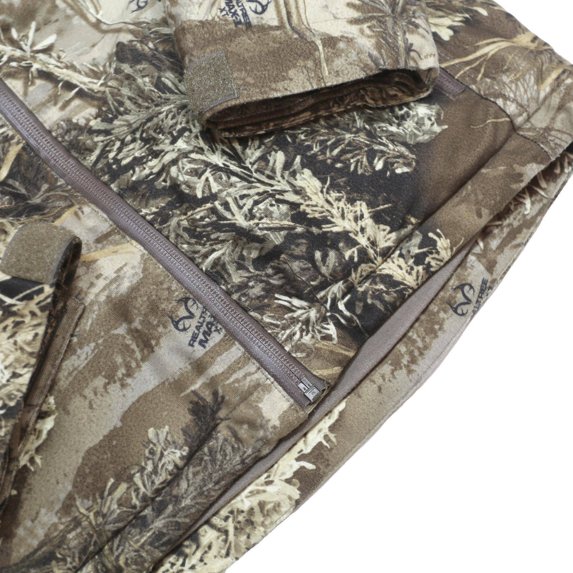 REALTREE Boys Brown Camouflage Hooded Cotton Blend Zip Jacket XL Outdoor