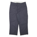 DICKIES Mens Cotton Blend Navy Blue Relaxed Cargo Trousers W36 L27 Workwear