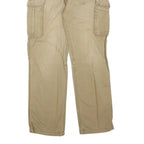 CARHARTT Mens Regular Fit Beige Cargo Cotton Blend Trousers W36 L34 Durable