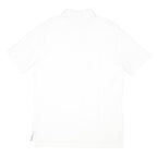 TOMMY HILFIGER Mens White Short Sleeve Plain M Cotton Blend Polo Shirt