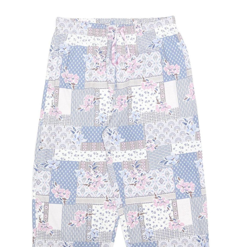 BONMARCHE Sleepwear Womens Cotton Patchwork Floral Relaxed Trousers W30 L28